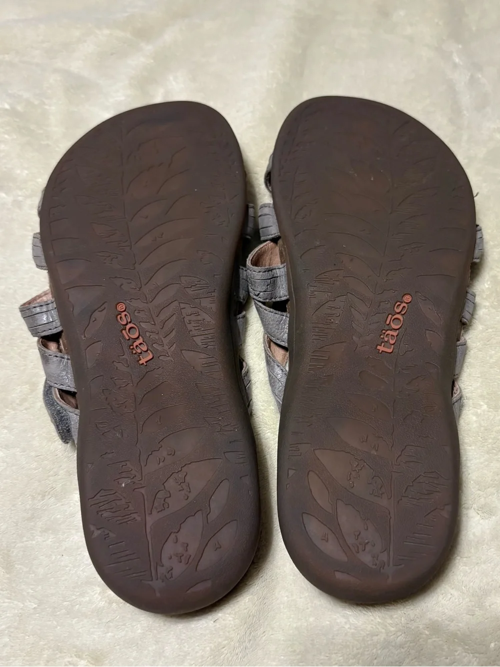 Taos Footwear Taupe Strappy Comfort Sandals